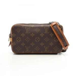 LOUIS VUITTON Brown Monogram Leather Shoulder Bag
